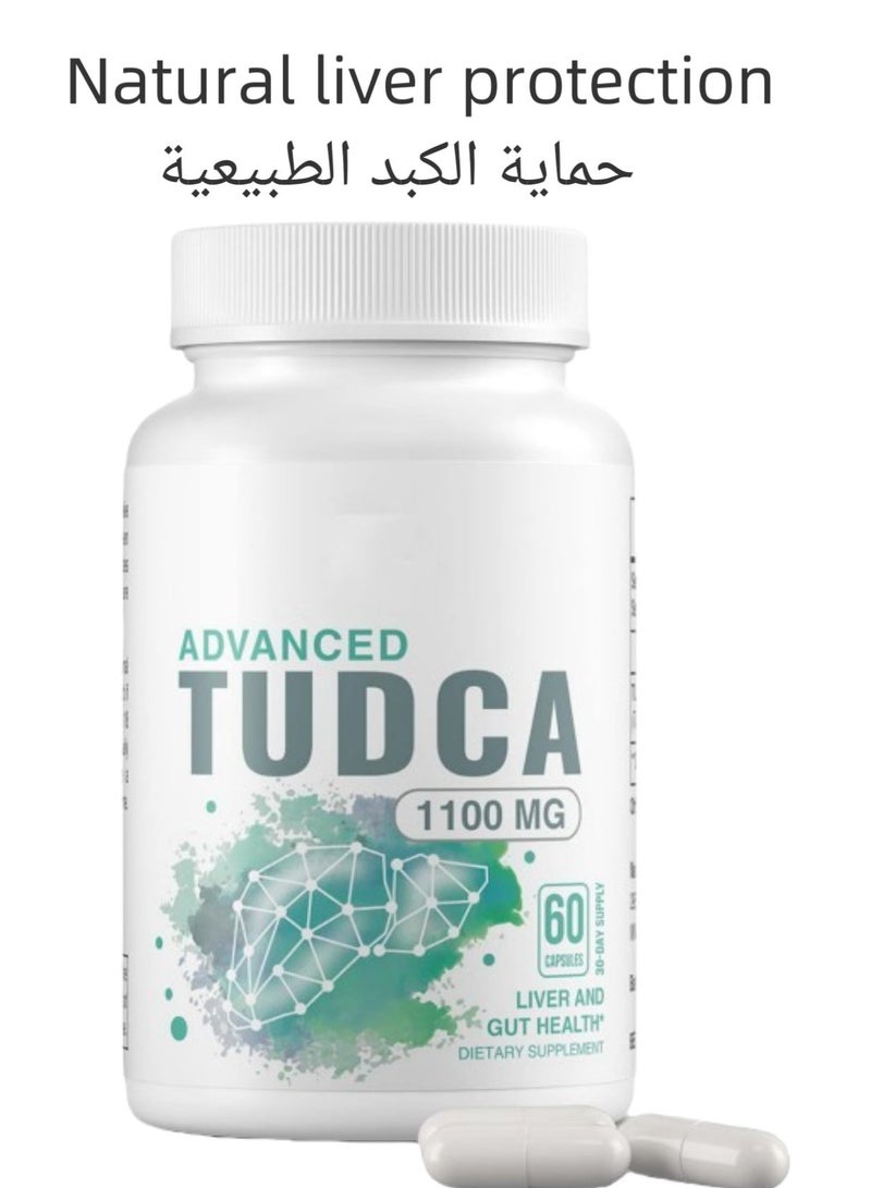 Ocean 60 TUDCA Advanced 1100mg Capsules, 30 Day Supply Liver Cleanse Capsules, Supports Liver and Gut Health, Detox and Repair, Dietary Supplement - Image 1